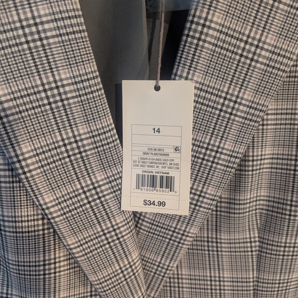 Women's Plaid Blazer size 14 NWT - Picture 2 of 3